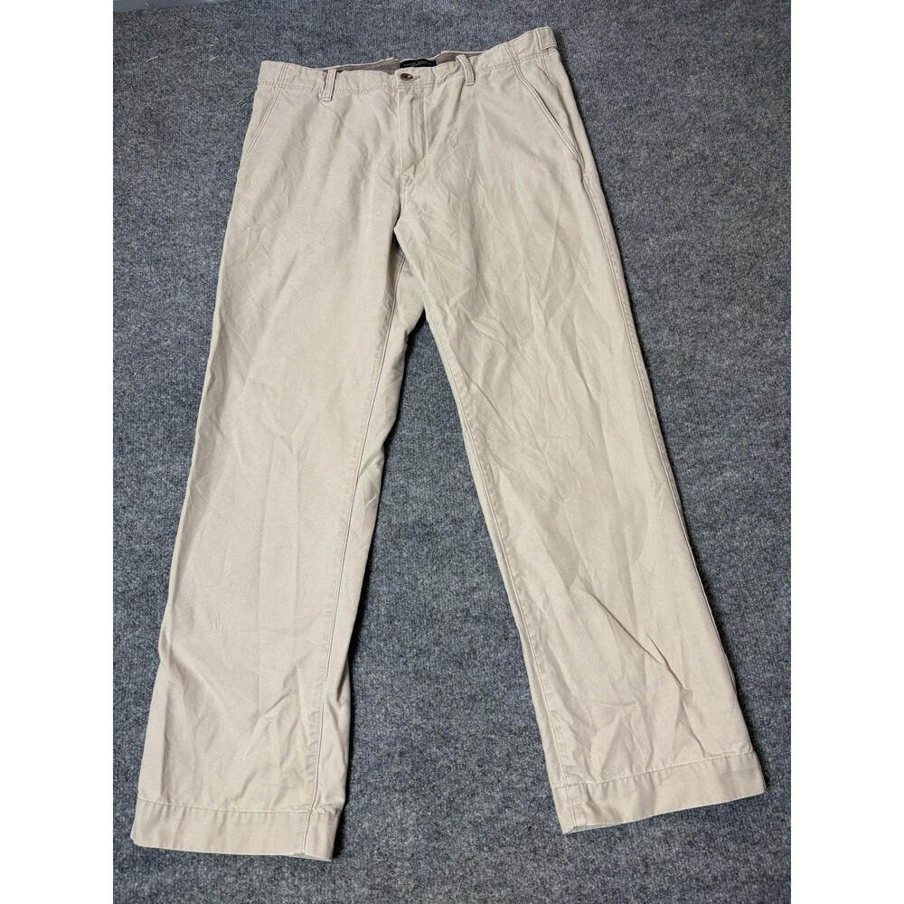 Banana Republic Chino Pants Mens 35x32 Beige Regular Fit Straight Casual